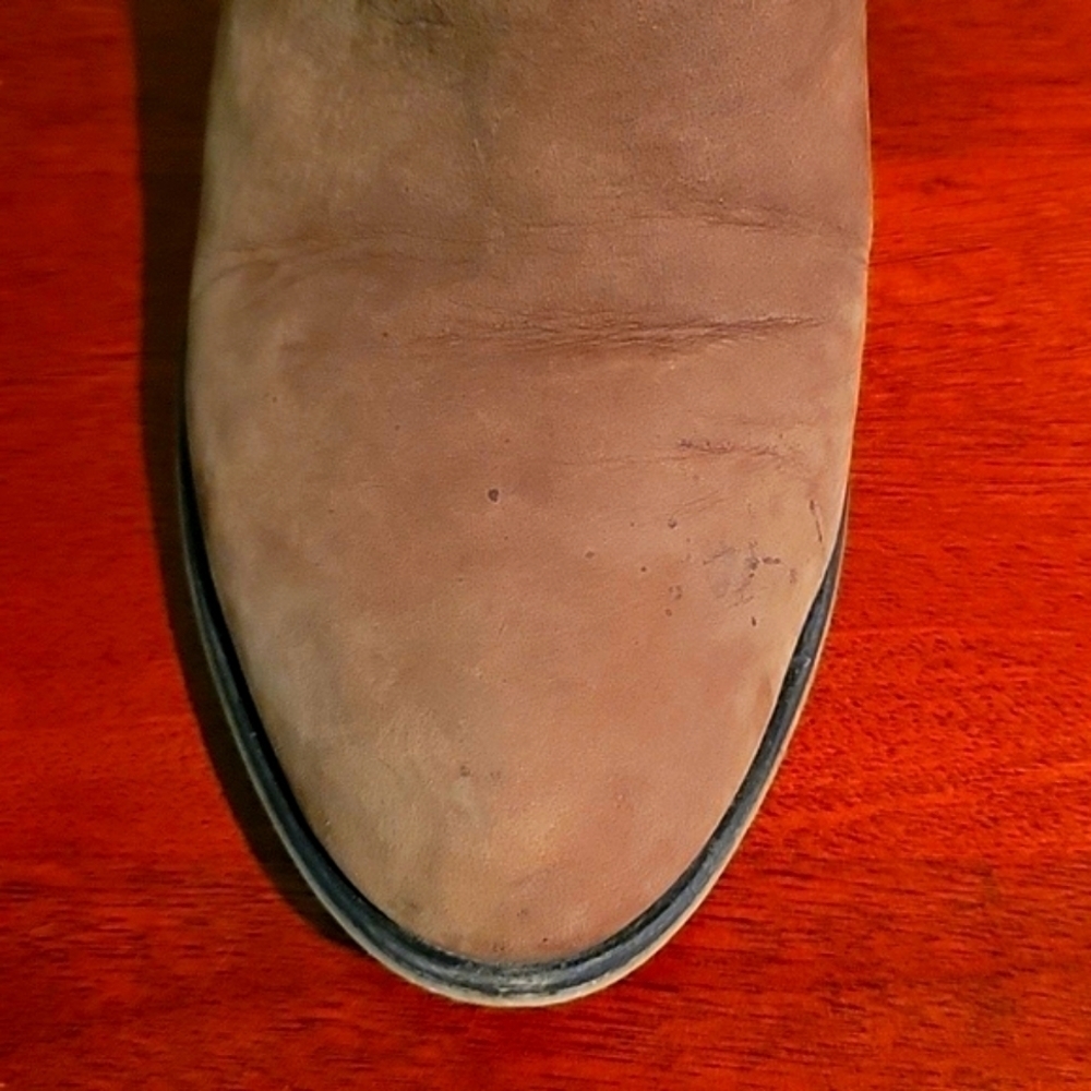 Franco Sarto Dotty Womens Western Ankle Boots Zip Up Faux Suede Brown sz 9.5 - Picture 4 of 11